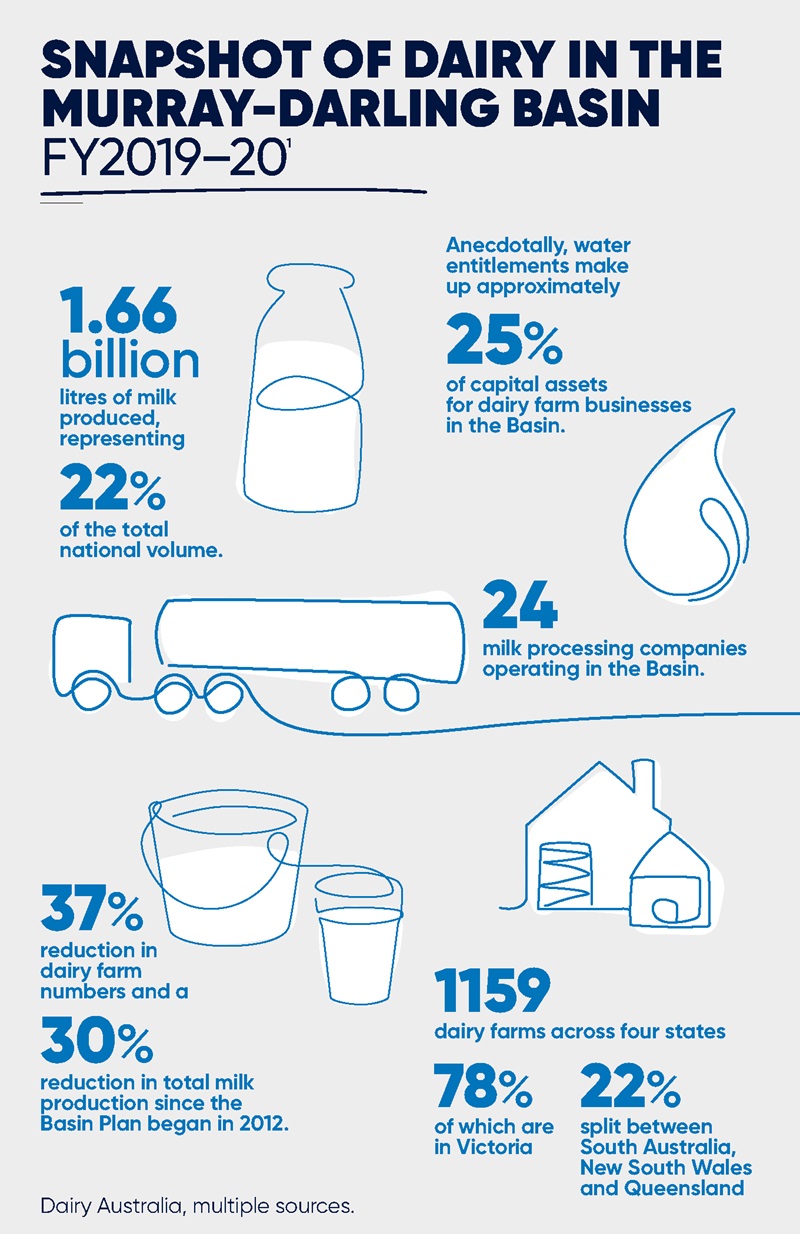 Snapshot of Dairy in the Murray-Darling Basin  - Infographic part 1